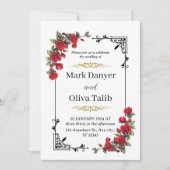 結婚式招待状 | エレガント&カスタマイズ可能なデザイン 招待状 (正面)