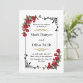 結婚式招待状 | エレガント&カスタマイズ可能なデザイン 招待状 (スタンド正面)