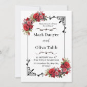 結婚式招待状 | エレガント&カスタマイズ可能なデザイン 招待状 (正面)