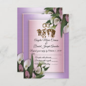 結婚式招待状 カルラリリー RSVP 招待状 (正面/裏面)