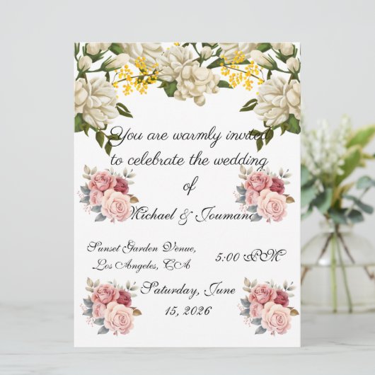 結婚式招待状 カード (スタンド正面)