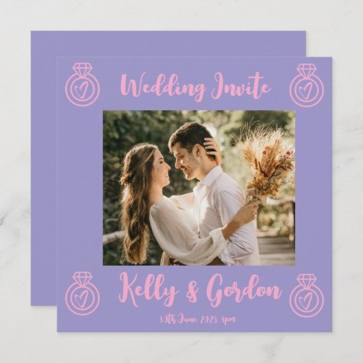 結婚式招待状 カード (正面/裏面)