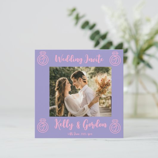 結婚式招待状 カード (スタンド正面)