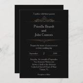 結婚式招待状 クラシカル おしゃれ モノグラム 招待状 (正面/裏面)