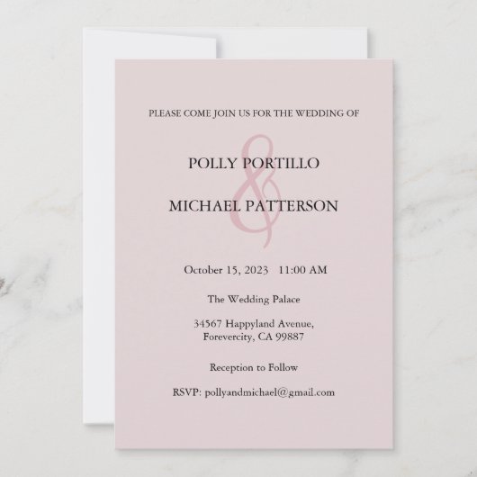 結婚式招待状、クラシック結婚式招待状 招待状 (正面)