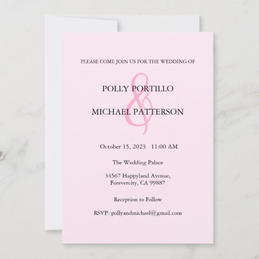 結婚式招待状、クラシック結婚式招待状 招待状 (正面)