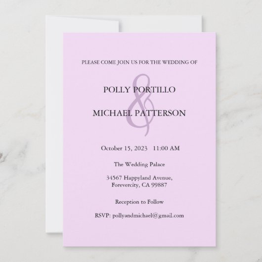 結婚式招待状、クラシック結婚式招待状 招待状 (正面)