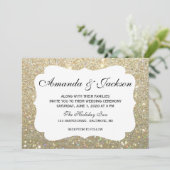 結婚式招待状 - グリット ファブ ツー - ゴールド 招待状 (スタンド正面)