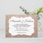 結婚式招待状 - グリット ファブ ツー - ローズゴールド 招待状 (スタンド正面)