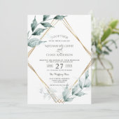 結婚式招待状 |グレーの玉緑植物園 招待状 (スタンド正面)