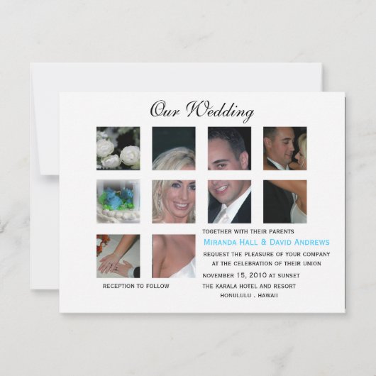 結婚式招待状 – コラージュ 招待状 (正面)