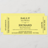 結婚式招待状(コンサートチケットスタイル) セーブザデート (正面/裏面)