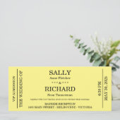 結婚式招待状（コンサートチケット風） セーブザデート (スタンド正面)