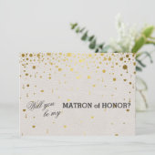 結婚式招待状 | ゴールドコンフェッティ 婚礼の女主人 招待状 (スタンド正面)