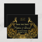 結婚式招待状 | ゴールドペアック SAVE THE DATE セーブザデート (正面/裏面)