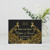 結婚式招待状 | ゴールドペアック SAVE THE DATE 招待状 (スタンド正面)
