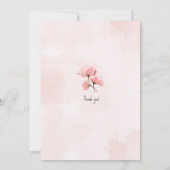 結婚式招待状、サイズ： 5" x 7" 招待状 (裏面)