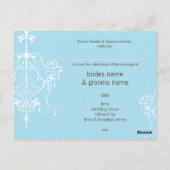 結婚式招待状:：シャンデリア ポストカード (裏面)