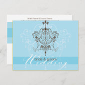 結婚式招待状:：シャンデリア ポストカード (正面/裏面)