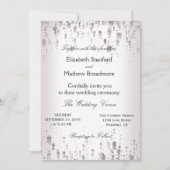 結婚式招待状 |シルバーグリッター 招待状 (正面)