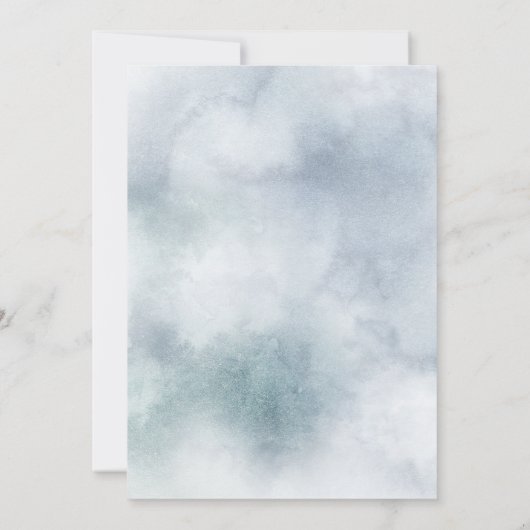 結婚式招待状 |シルバーブルー冬のワンダーランド 招待状 (裏面)