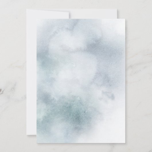 結婚式招待状 |シルバーブルー冬のワンダーランド 案内状 (裏面)