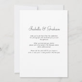 結婚式招待状-シンプルバタフライデザイン 招待状 (裏面)