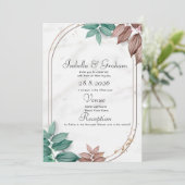 結婚式招待状-シンプルフローラデザイン 招待状 (スタンド正面)