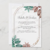 結婚式招待状-シンプルフローラデザイン 招待状 (裏面)