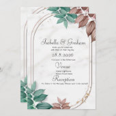 結婚式招待状-シンプルフローラデザイン 招待状 (正面/裏面)