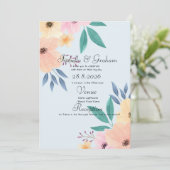 結婚式招待状-シンプルフローラデザイン 招待状 (スタンド正面)