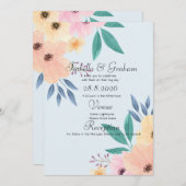 結婚式招待状-シンプルフローラデザイン 招待状 (正面/裏面)