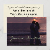 結婚式招待状 シンプル テンプレート オリジナル写真 (正面/裏面)