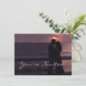 結婚式招待状 シンプル テンプレート オリジナル写真 (スタンド正面)