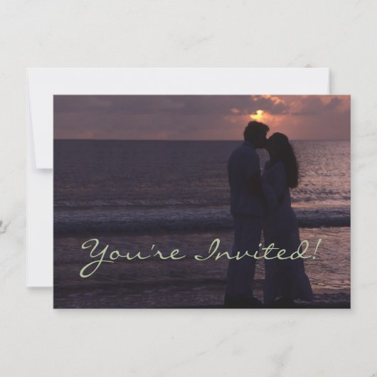 結婚式招待状 シンプル テンプレート オリジナル写真 (正面)