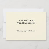 結婚式招待状 シンプル テンプレート オリジナル写真 (裏面)