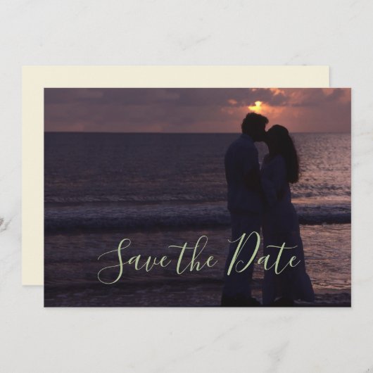 結婚式招待状 シンプル テンプレート オリジナル写真 (正面/裏面)