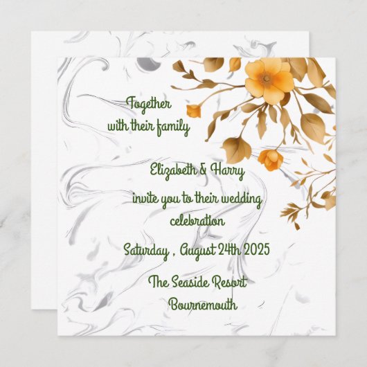 結婚式招待状 セーブザデート (正面/裏面)