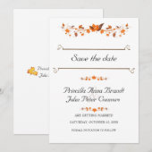 結婚式招待状 セーブ・ザ・デート、紅葉をテーマに 招待状 (正面/裏面)