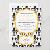 結婚式招待状 |ニューオーリンズ |代替金ゴールド 招待状 (正面/裏面)