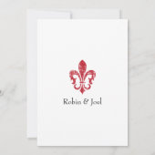 結婚式招待状|ニューオーリンズ|赤 招待状 (裏面)