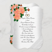 結婚式招待状 ハイビスカスと蝶 招待状 (正面/裏面)