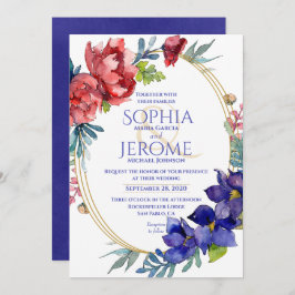 結婚式招待状 |ハピネスフローラ水彩 招待状