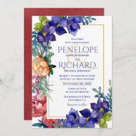 結婚式招待状 |ハピネスフローラ水彩 招待状