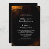 結婚式招待状-ハロウィーンゴシエレガントック 招待状 (正面/裏面)