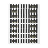 結婚式招待状 |バラゴールドフォイル黒ストライプ色 ラップアラウンドラベル (シート)