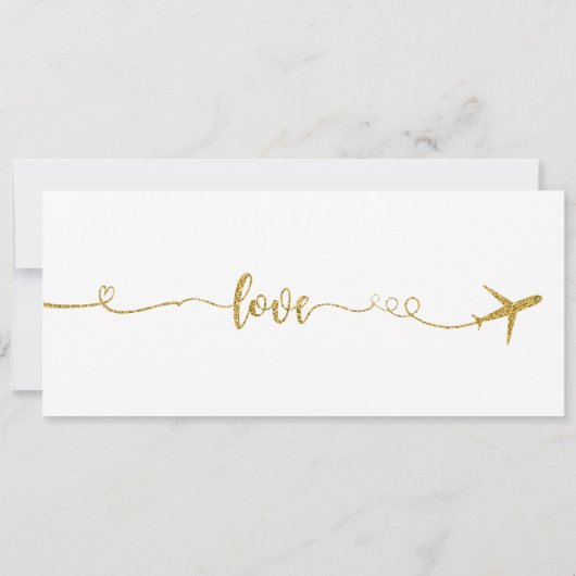 結婚式招待状、パリの結婚式の招待、愛 招待状 (裏面)