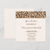 結婚式招待状-ヒョウ柄招待状 招待状 (正面/裏面)