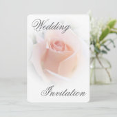 結婚式招待状 ピンクの桃色のバラの花 招待状 (スタンド正面)