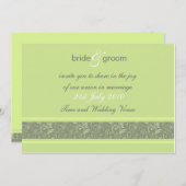 結婚式招待状-フローラファンタジー- Apple Green 招待状 (正面/裏面)